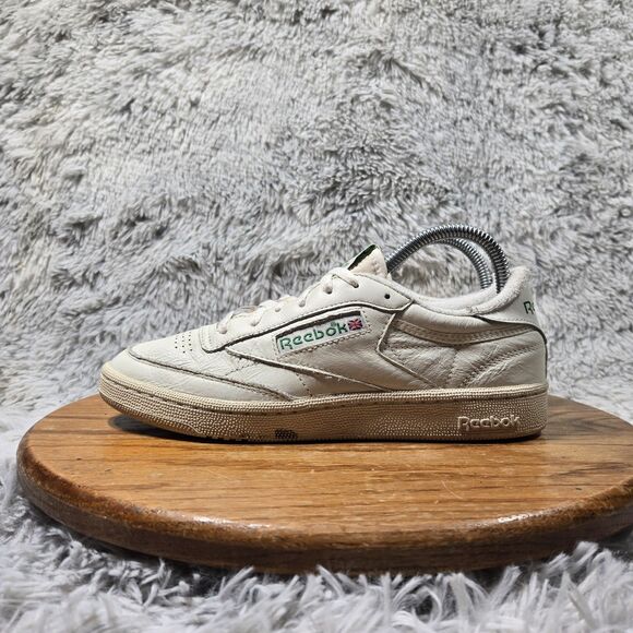 Y2K Reebok England  "Athletic" Classic Club C Women Size 8 White Trainer Shoes - Picture 2 of 12